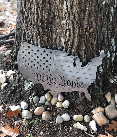 We The People Usa Patriotic Decor Metal Sign Etsy