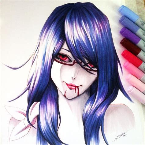 Rize Kamishiro Copic Marker Drawing By Lethalchris On Deviantart