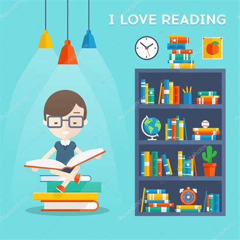 I Love Reading Concept Stock Vector Image By ©denvitruk 90647750