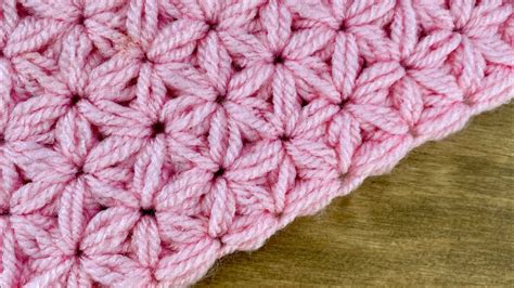 How To Crochet Jasmine Stitch Flower Stitchbaby Blanket Youtube