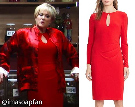 Olivia Jeromes Red Keyhole Dress General Hospital Season 54