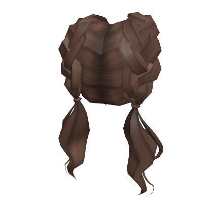 Rbx codes provides the latest and updated roblox hair codes to customize your avatar with the beautiful hair you may receive a roblox promo code from one of our many events or giveaways. Brown Braided Ponys - Roblox in 2021 | Brown hair roblox, Roblox codes, Roblox