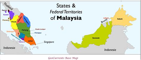Malaysia State Map Malaysia Free Map South Eastern Asia Asia