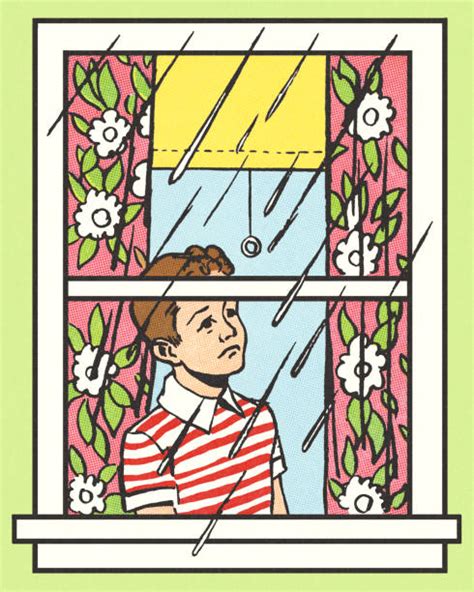 130 Child Rain Window Stock Illustrations Royalty Free Vector