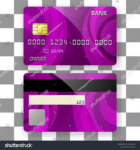 Credit Card Template Background Design Banking Royalty Free Stock Vector 2195385681