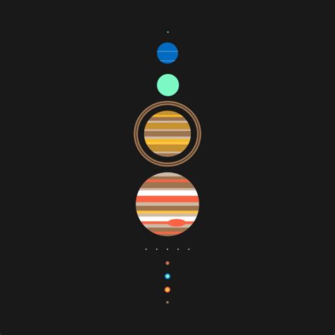 minimal solar system solar system t shirt teepublic