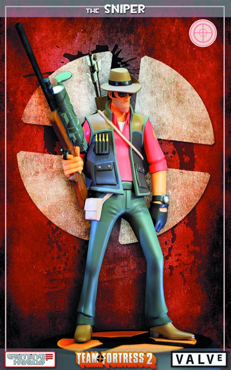 Team Fortress 2 The Blu Sniper Exclusive Statue Gaming Heads Lupon