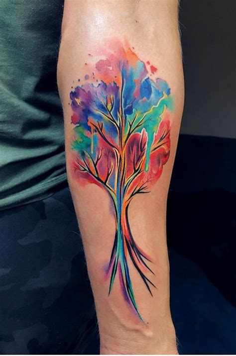 Maybe you would like to learn more about one of these? Ondrash tattoo | Watercolor tattoo tree, Tree tattoo ...