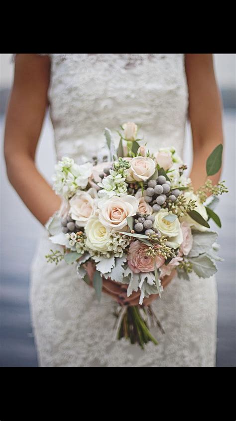 Bridal Bouquet Wrapped In Vintage Handkerchief With Pearls Repurp