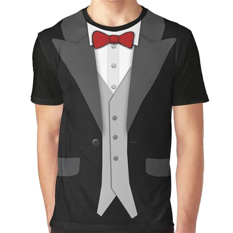 Black Tuxedo Red Bowtie And Vest Graphic T Shirt For Sale By Jerry