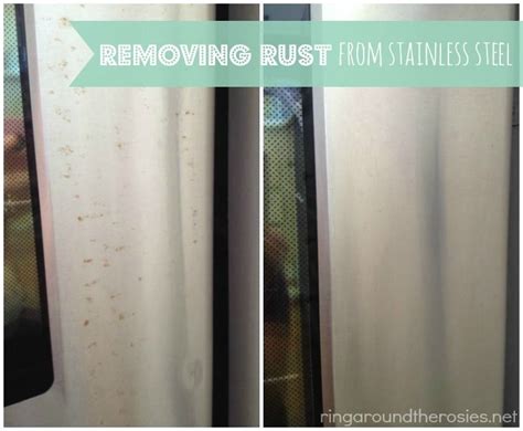 Start at the top of the appliance and apply with the grain of the stainless steel and from left to right. naturally removing rust from stainless steel | House ...