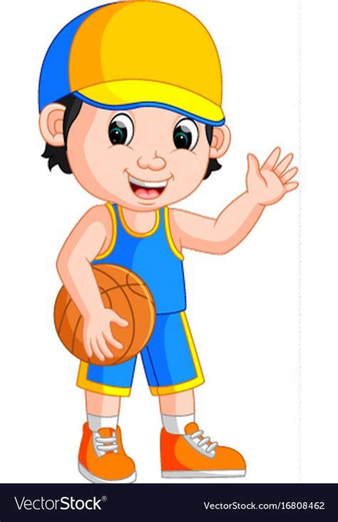 Cartoon Basketball Player Royalty Free Vector Image Book Baskets
