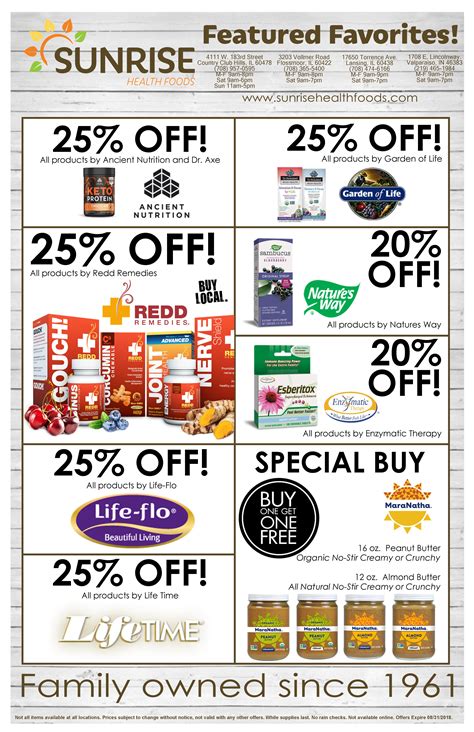 Sales Flyer | Sunrise Health Foods