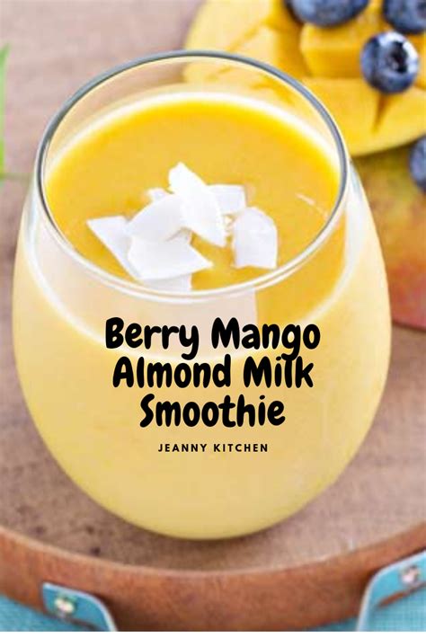 Almond milk can be used as a substitute for cow's milk in any meal such as cereal, smoothies or milkshakes and can. Berry Mango Almond Milk Smoothie | Smoothies with almond ...