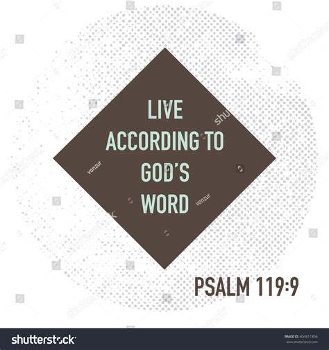 Live According Gods Word Bible Verse Stock Vector Royalty Free