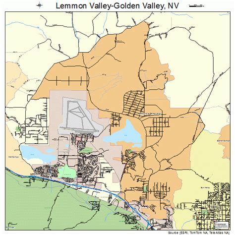 Lemmon Valley Golden Valley Nevada Street Map 3241825