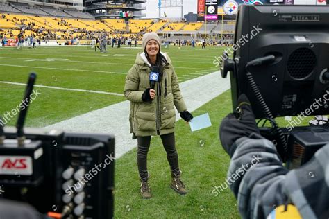 Sideline Reporter Tracy Wolfson Works Field Editorial Stock Photo