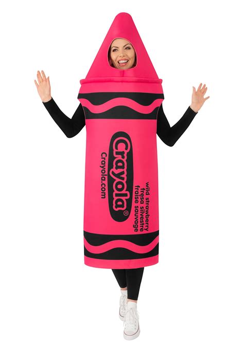 crayola neon pink crayon costume the pink crayon dress womens costume one size drawing