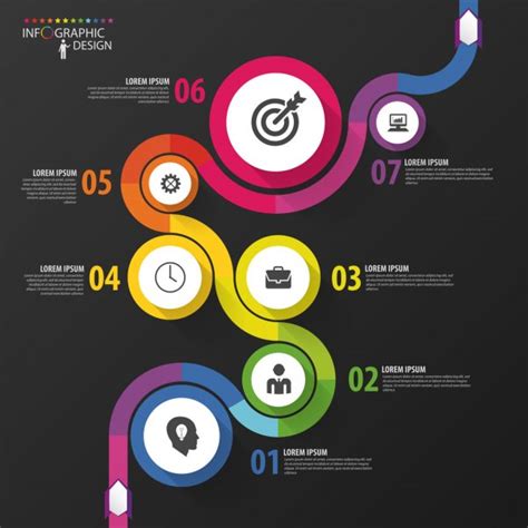 Business Timeline Infographic Template Modern Design Vector