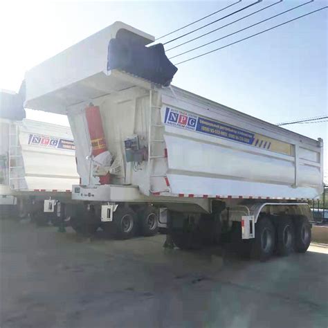 End Dump Tipper Trailer 20ft 40ft Container Tipping Flatbed Semi