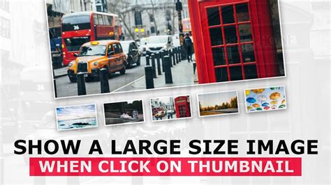 Show A Large Size Image When Click On Thumbnail With Javascript