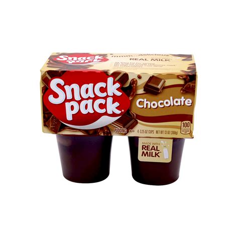 Snack Pack Chocolate Pudding 325ozx4 Federated Distributors Inc