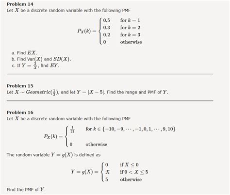 Solved Problem 14 Let X Be A Discrete Random Variable With Chegg
