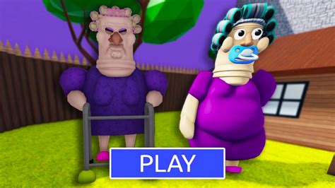 Escape Baby Granny And Grumpy Gran Scarry Obby Roblox Youtube