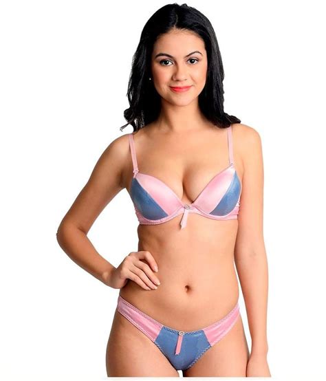 Buy Lazoya Pink Satin Bra And Panty Sets Online At Best Prices In India