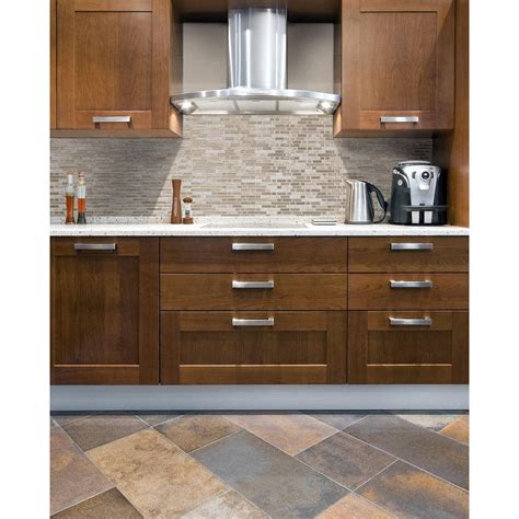 Backsplash kitchen tile backsplashes tile the home depot. Smart Tiles Bellagio Sabbia 10.06 in. W x 10.00 in. H Peel ...