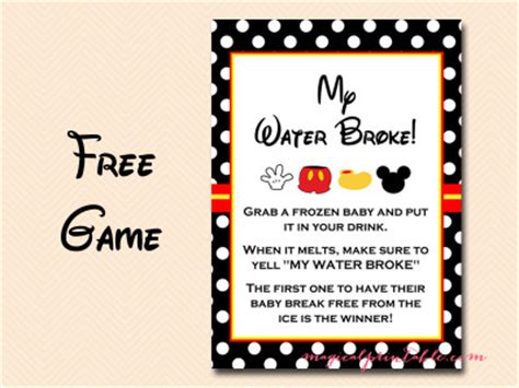 When playing in person, don't forget to grab the free printable pdf file contained. Mickey Mouse Baby Shower Games Pack - Magical Printable