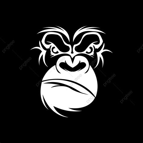 Gorilla Head Vector Logo, Vector, Gorilla, Logo PNG and Vector with
