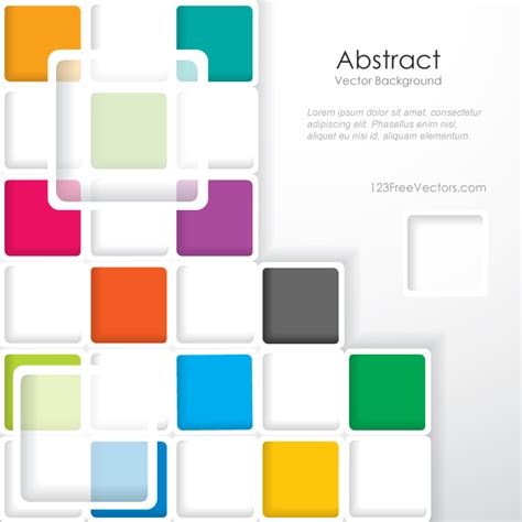 Modern Abstract Colorful Squares Background Template Illustrator Free