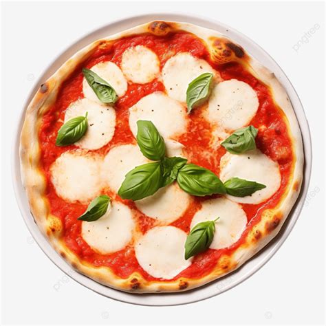 Margherita Pizza In A Dish Pizza Baked Food Png Transparent Image