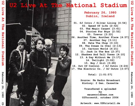 U2 Bootlegs And Rarities U2 Early Days Tour Live At The National