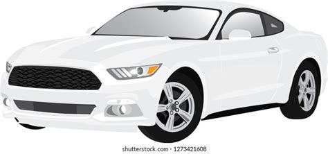 White Car Vector Illustration Isolated On Stock Vector Royalty Free