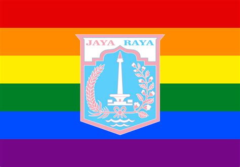 Restyled Jakarta Flag To Pride Flag R Queervexillology