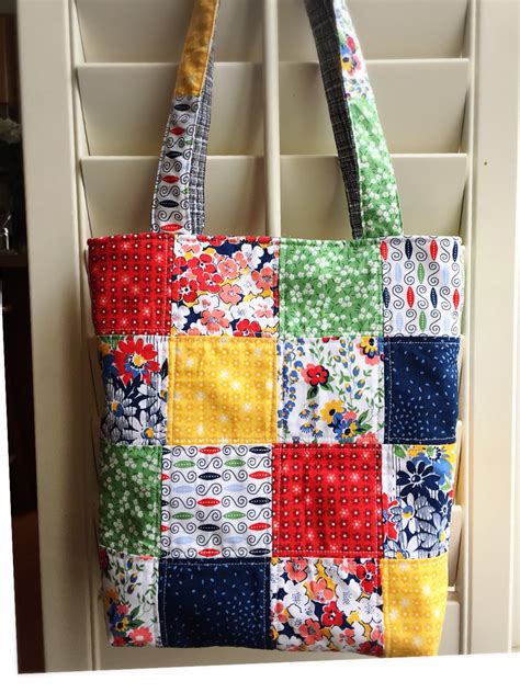 Quilted Tote Bag Handmade Quilting Tote Bagshoulder Bagwomens