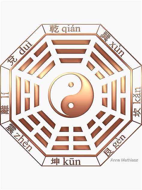 Bagua Pa Kua Yin Yang China Symbol Of Reality Sticker For Sale By