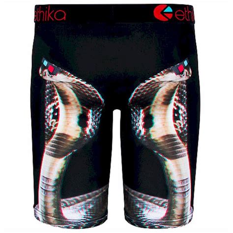 Ethika Mens The Staple Fit Cobra Dimension 3d Long Boxer Briefs Underwear