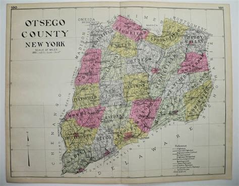 33 Otsego County Ny Map Maps Database Source