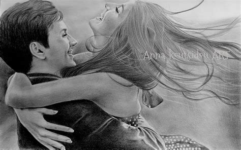 Love Hug Kiss Romantic Pencil Animated Couple Pics Romantic Cute Couple Pencil Sketch