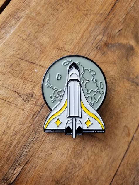 Ellie Space Rocket Pin 2 Inch Enamel Color Pin Reproduction Etsy