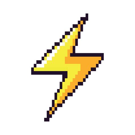 Pixel Lightning Vector Art Icons And Graphics For Free Download