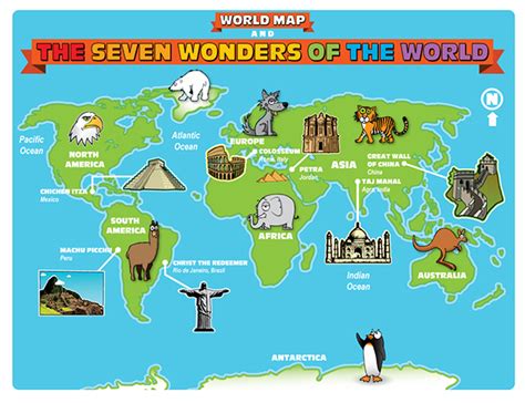 7 Wonders Of The Ancient World Map Fefasr