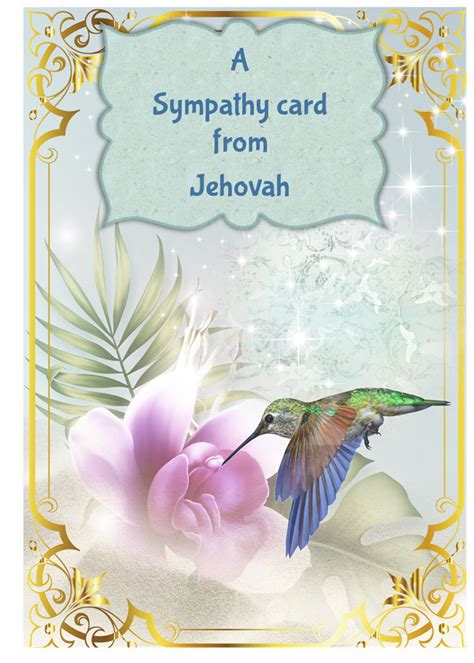 Jw Sympathy Card Jehovahs Witnesses Greeting Cards Etsy