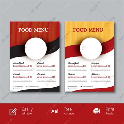 Food Menu Flyer Design Template Download On Pngtree