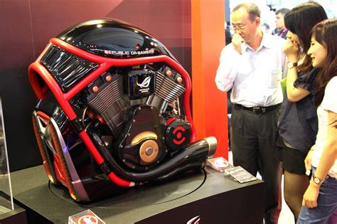 Custom Made Asus Rog Harley Engine Computer Case