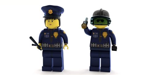 Lego Police Officer Pack New 3d Model Rigged Cgtrader