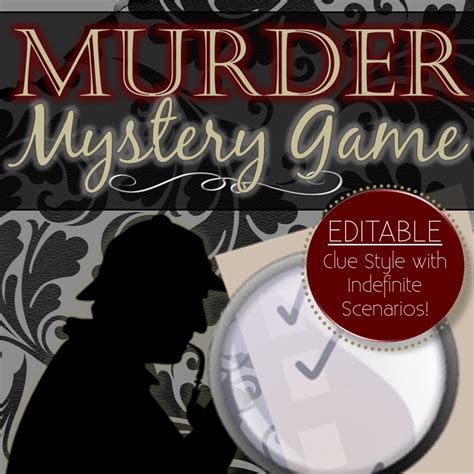 Editable Reusable Murder Mystery Game Clue Style Instant Etsy Canada